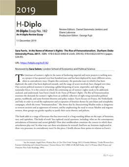 H-Diplo Review Essay Production Editor: George Fujii