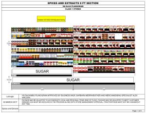 SPICES and EXTRACTS 8 FT SECTION HQ Deca PLANOGRAM CLASS 1 STORES