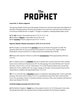 The Prophet Handout