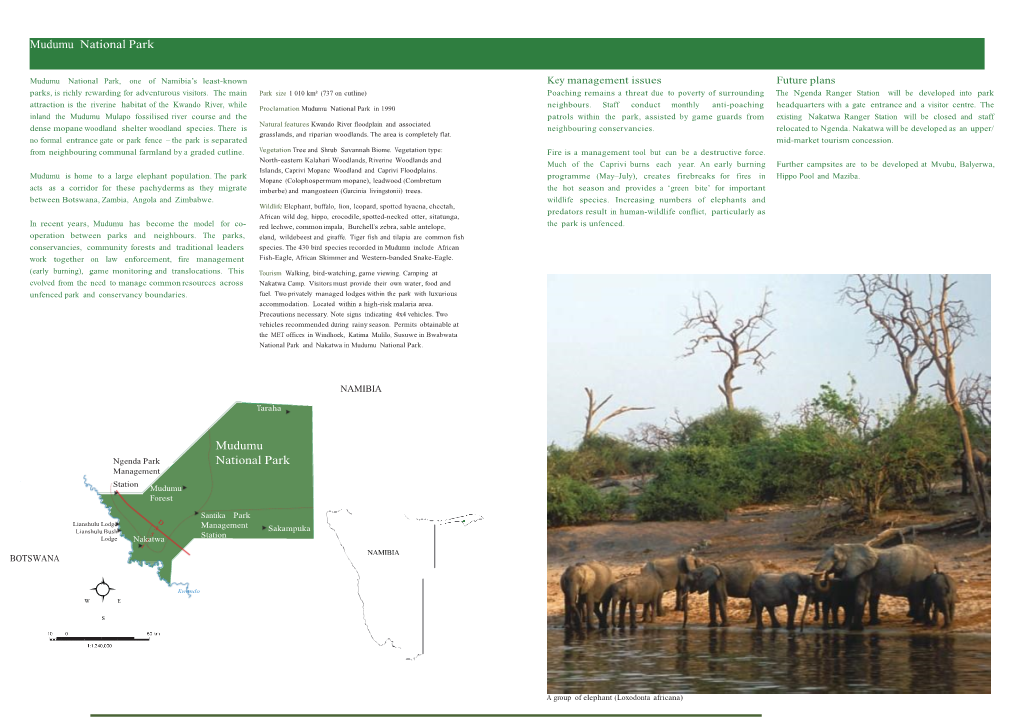 To Download the Mudumu National Park Brochure