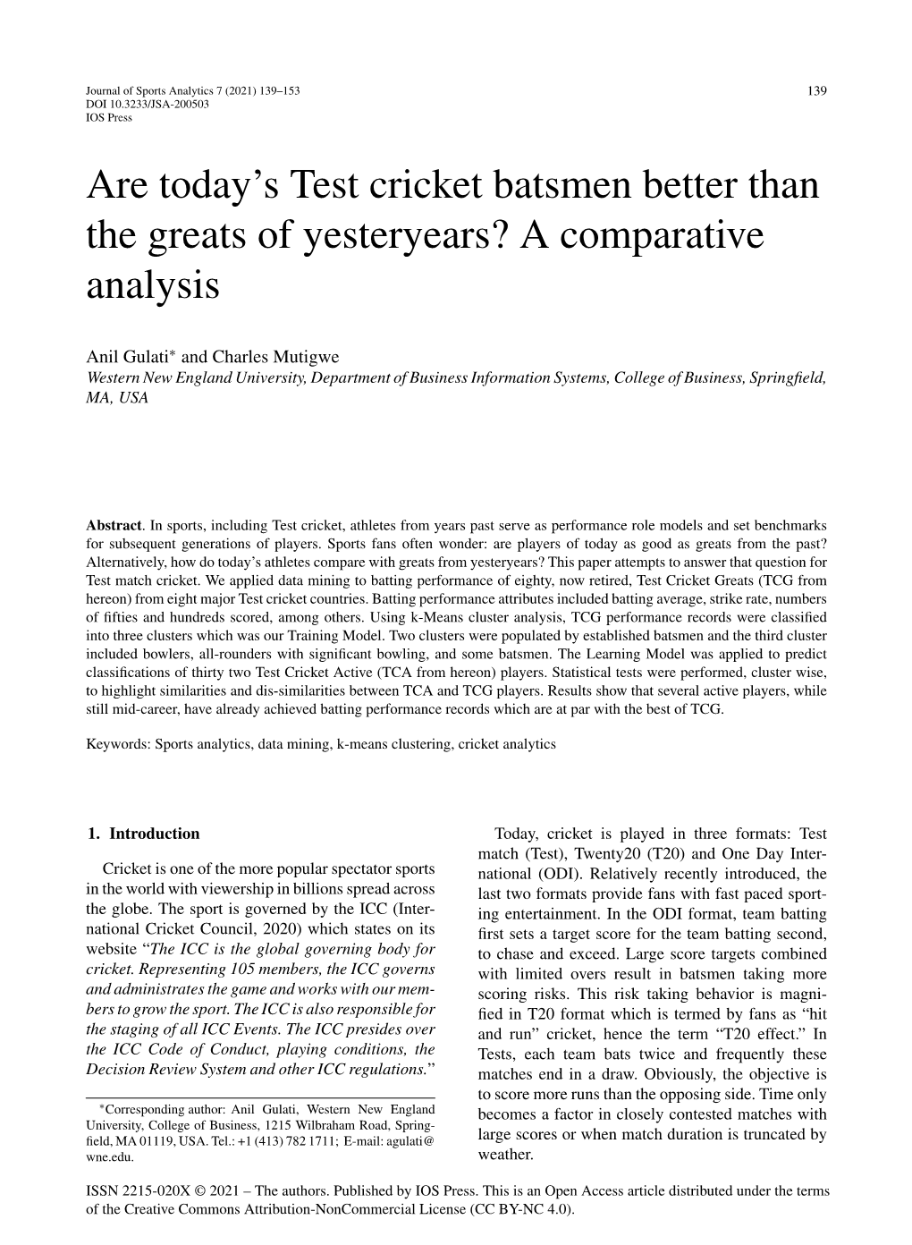 Are Today's Test Cricket Batsmen Better Than the Greats of Yesteryears? A