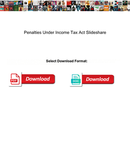Penalties Under Income Tax Act Slideshare