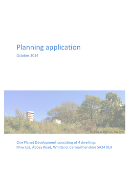 Planning Application October 2014