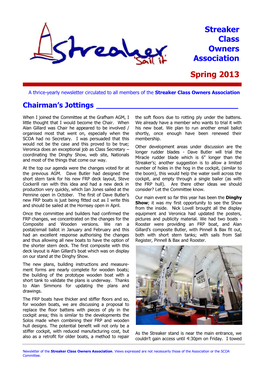 Spring 2013 Streaker Class Newsletter