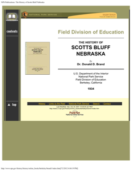 The History of Scotts Bluff Nebraska