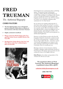 Fred Trueman Was So Much More Than a Cricketing Legend