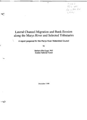 Lateral Channel Migration and Bank Erosion Along the Marys River and Selected Tributaries