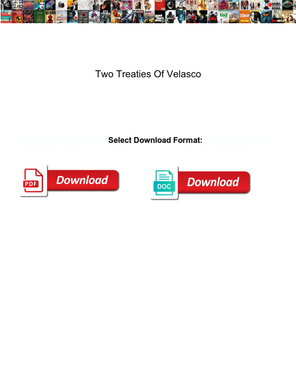 Two Treaties of Velasco