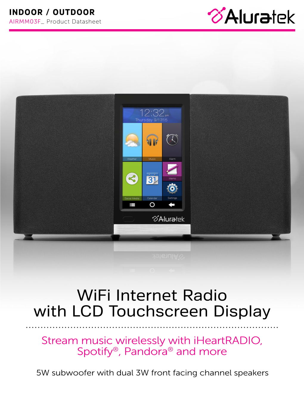 Wifi Internet Radio with LCD Touchscreen Display