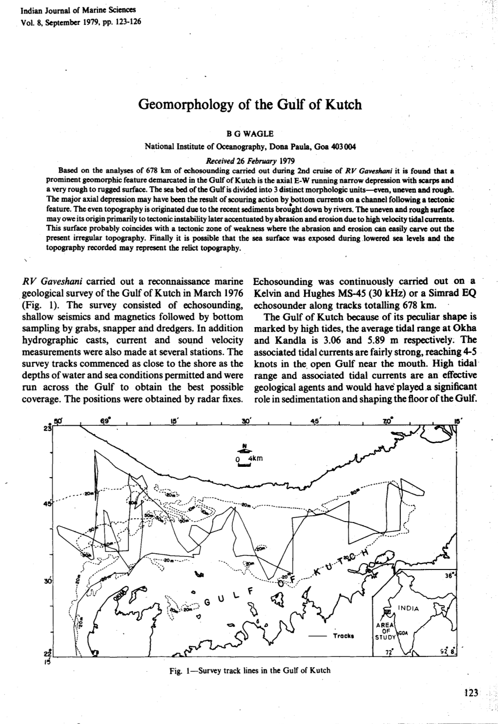 Geomorphology of the Gulf of Kutch