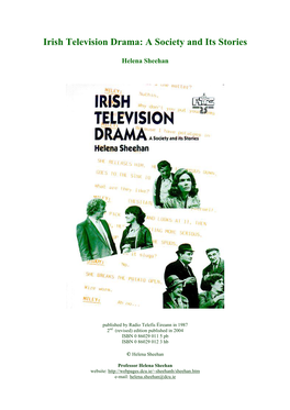 Irish Television Drama: a Society and Its Stories