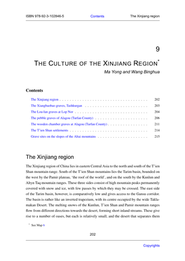 THE CULTURE of the XINJIANG REGION the Xinjiang Region