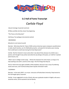 Carlisle Floyd