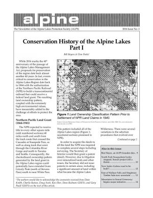 Conservation History of the Alpine Lakes Part I Bill Beyers & Don Parks1