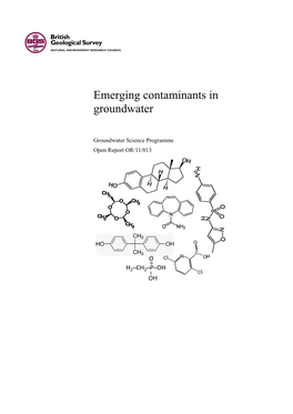 Emerging Contaminants in Groundwater