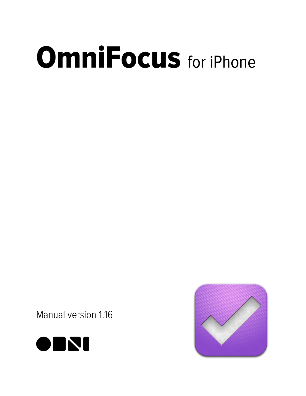 Omnifocus for Iphone Manual