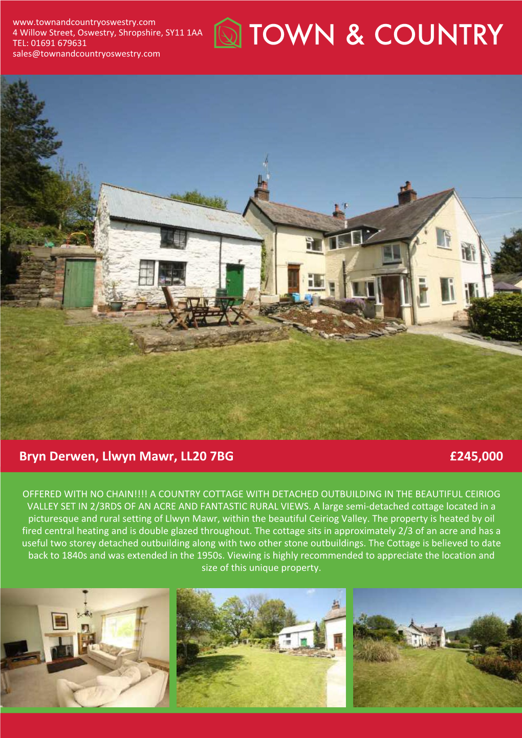 Bryn Derwen, Llwyn Mawr, LL20 7BG £245,000