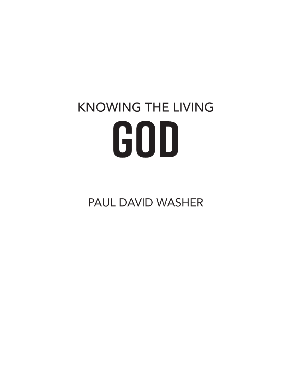 Knowing the Living God