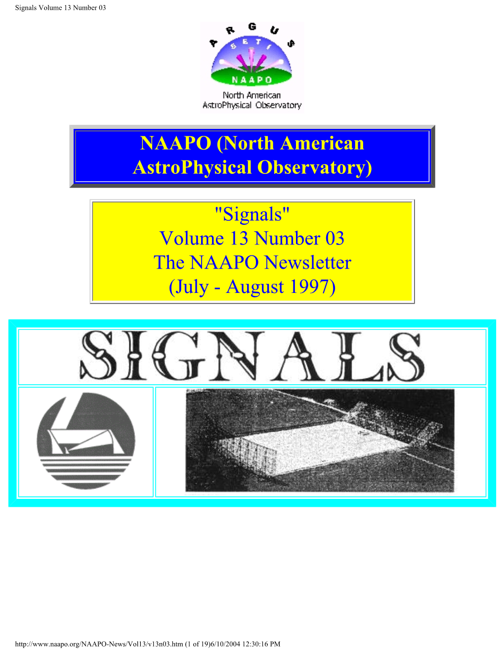 Signals Volume 13 Number 03
