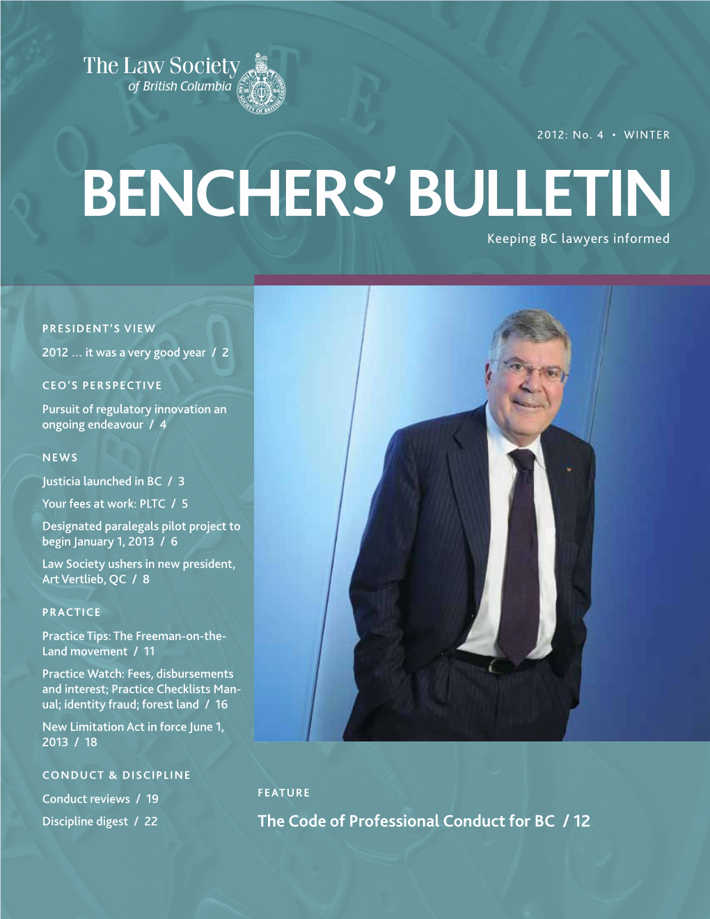 Publication: Benchers' Bulletin, Winter 2012