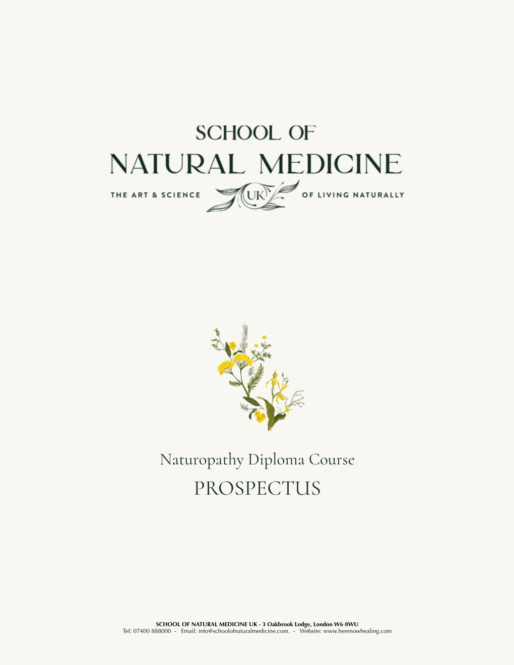 Naturopathy Diploma Course PROSPECTUS