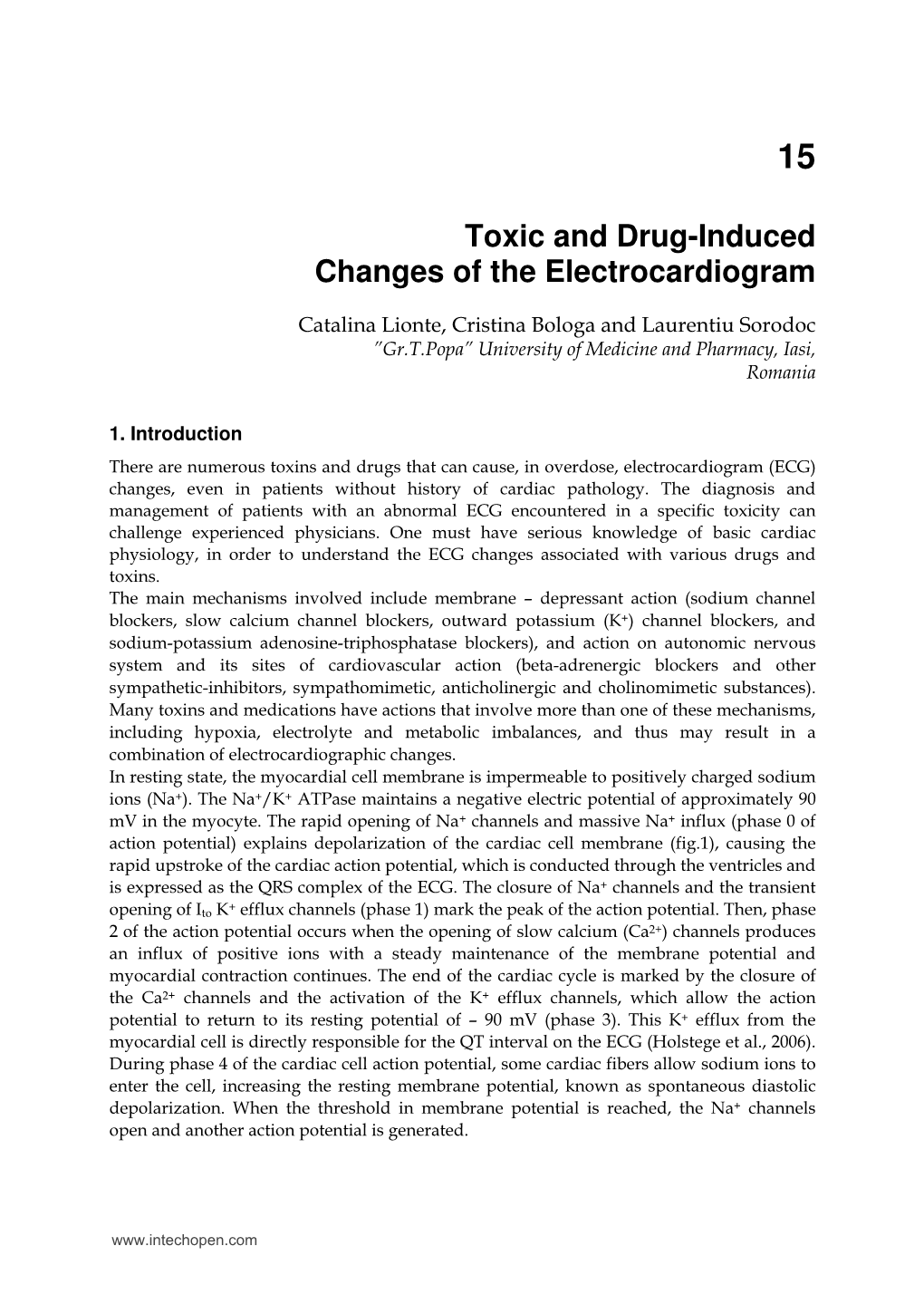 Toxic and Drug-Induced Changes of the Electrocardiogram