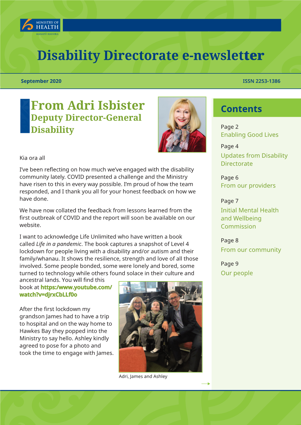 Disability Directorate E-Newsletter