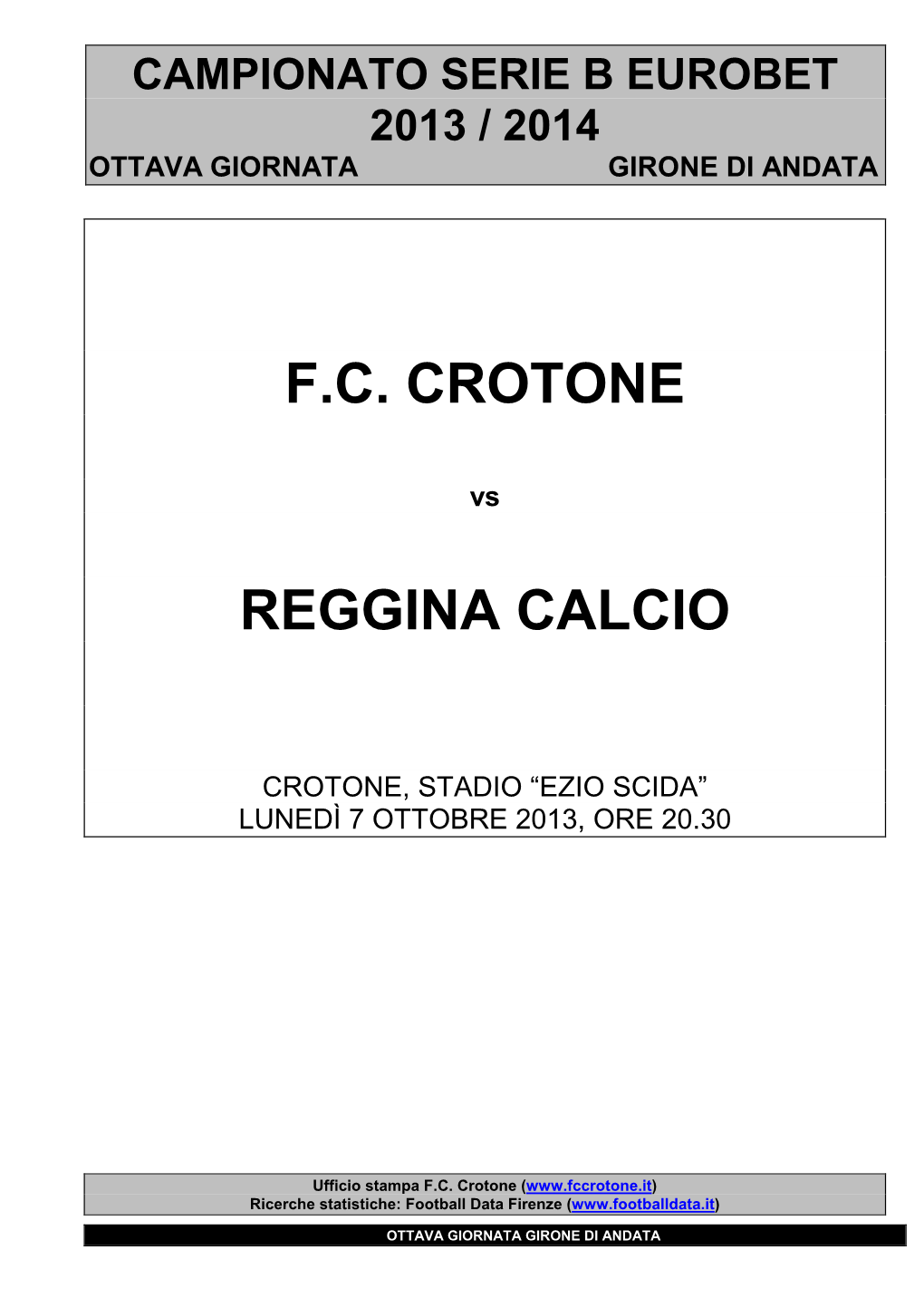 Crotone-Reggina