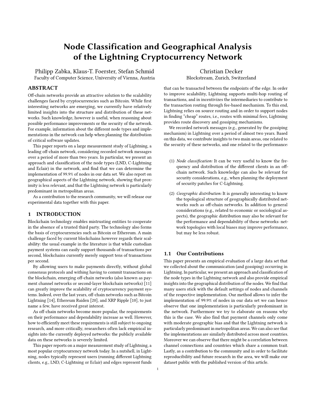 Node Classification and Geographical Analysisof the Lightning