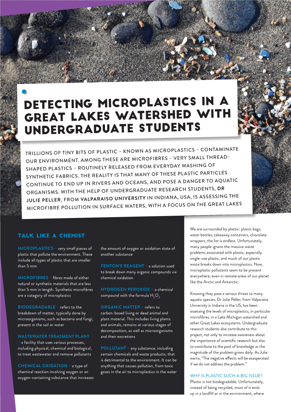 Detecting Microplastics in a Great Lakes Watershed with Undergraduate Students