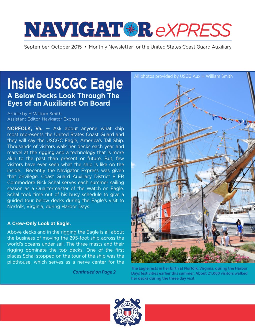 NAVIGAT Rexpress September-October 2015 • Monthly Newsletter for the United States Coast Guard Auxiliary