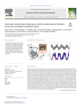 Continuous Monitoring of Radon Gas As a Tool to Understand Air Dynamics in the Cave of Altamira (Cantabria, Spain)