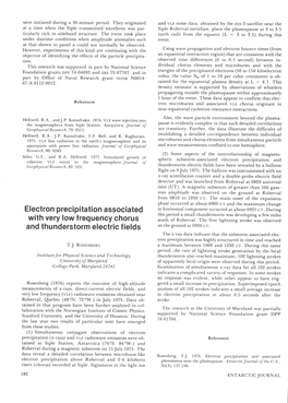 Electron Precipitation Associated with Very Low Frequency Chorus And