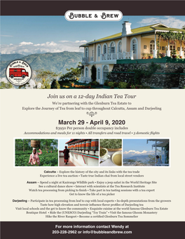 April 9, 2020 $3950 Per Person Double Occupancy Includes Accommodations and Meals for 11 Nights • All Transfers and Road Travel • 3 Domestic Flights