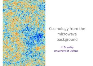 Cosmology(From(The( Microwave( Background(