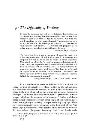 The Difficulty of Writing