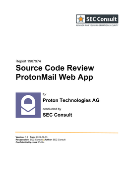 Source Code Review Protonmail Web App