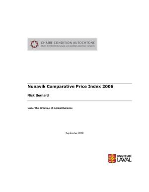 Nunavik Comparative Price Index 2006