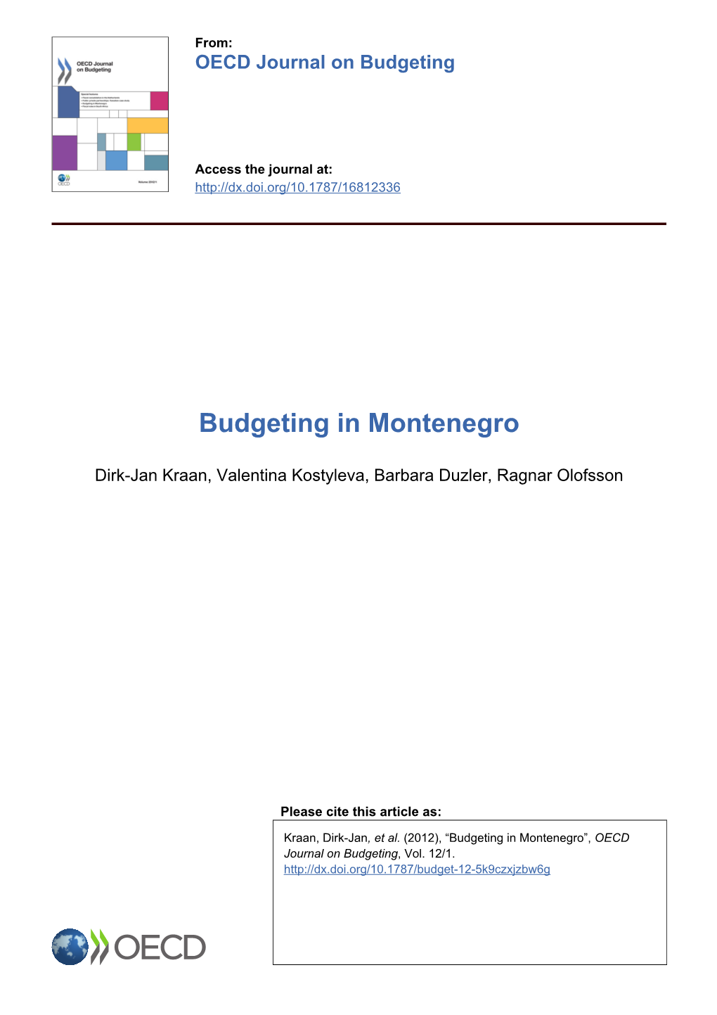 Budgeting in Montenegro