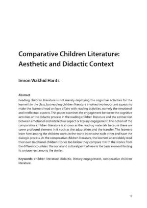 Comparative Children Literature: Aesthetic and Didactic Context