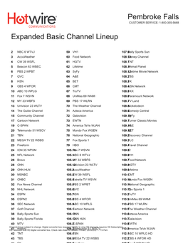 Channel Lineup