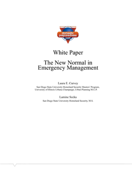 White Paper the New Normal in Emergency Management