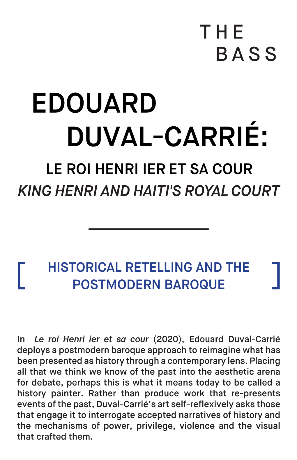 Essay on Edouard Duval-Carrié's