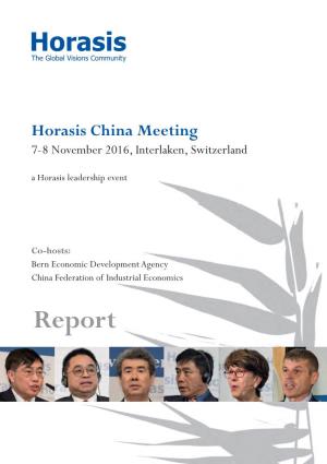 Horasis China Meeting 2016 Report