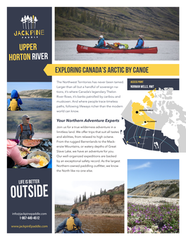 UPPER HORTON RIVER Exploring Canada’S Arctic by Canoe