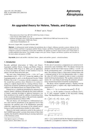 An Upgraded Theory for Helene, Telesto, and Calypso