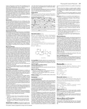 Metampicillin Sodium/Mezlocillin 299 Maturia, and Proteinuria