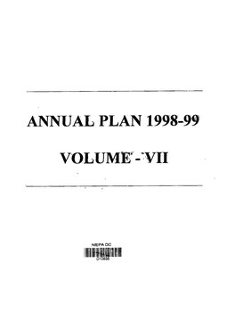 Annual Plan 1998-99 Volume-Vii