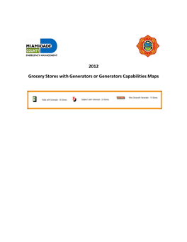 2012 Grocery Stores with Generators Or Generators Capabilities Maps