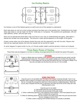 Ice Hockey Basics